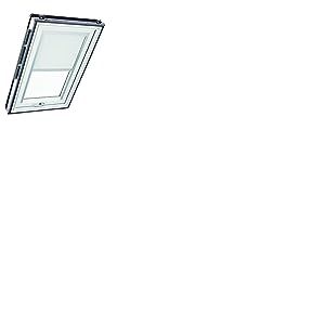 Store d'obscurcissement Roto ZRV Originale - Occultation Presque Totale - Rail de Guidage Argent - pour la Série Designo R6/R8, i8 et Classic 64/84 - Taille 134/140 | 13/14 - Couleur du Tissu Blanc