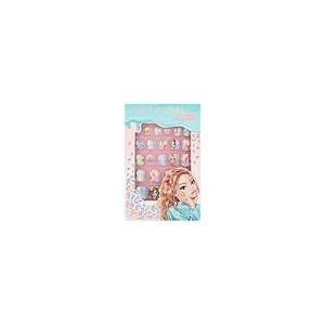 Depesche 12685 TOPModel Beauty and Me Lot de 24 faux ongles autocollants dans de nombreux designs et motifs, 24 ongles artificiels plats de différentes tailles
