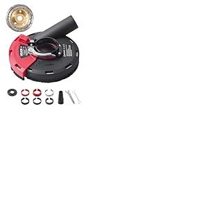 VEVOR Capot de Protection pour Meuleuse d'Angle 100-125 mm Capot Anti-poussière pour Meuleuse Angulaire, avec 6 Rondelles de Serrage, Meule 125 mm, Protection pour Meulage de Surfaces en Bois, Béton