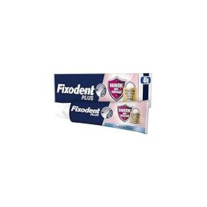 Fixodent Plus Food Barrière Anti-Particules Fraîcheur Crème Adhésive pour Prothèses Totales & Partielles 40ml