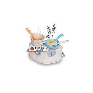 alldoro 60421 Set de Cuisine - 8 pi&egrave;ces avec cuisini&egrave;re et Seau, en m&eacute;lange de Plastique et de Paille de bl&eacute;, ecofriendly