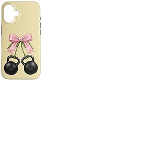 Kettlebells Bouilloire pour Filles et Femmes avec n&oelig;ud Rose Coque pour iPhone 16