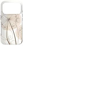 Fleur de Pissenlit Marron Pastel Minimaliste Pissenlit Coque pour iPhone 17 Pro