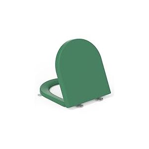 Abattant WC Forme D,YEAUPE PRO Cuvette Toilette avec Frein de Chute, Lunette WC avec Fermeture en Douceur, Lunette de Toilette vert Universelle,42,5 * 36,3 * 4,9CM