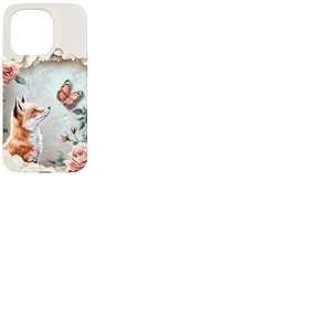 Renard Fleurs For&ecirc;t Animal Mignon Renard Coque pour iPhone 15 Pro