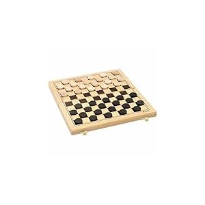 JEUJURA - Jeu de Dames - Coffret Pliant en Bois avec Pions - Jeu de Soci&eacute;t&eacute; Classique pour Enfants et Adultes - Format Pratique &agrave; Transporter - Fabriqu&eacute; en France - &Agrave; partir de 6 Ans