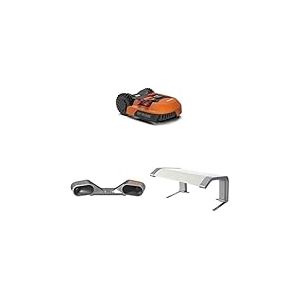 Pack Worx LANDROID - 2000 m² Robot Tondeuse Connecté WR155E + ACS + Garage de Protection (Installation Facile, Configurable, Autonome, Contrôle à Distance Via APP, Tonte Intelligente)