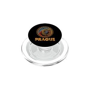 Prague R&eacute;publique Tch&egrave;que Souvenir Horloge astronomique Prague PopSockets PopGrip pour MagSafe