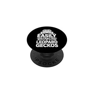 Geckos léopard distrait drôle PopSockets PopGrip Adhésif