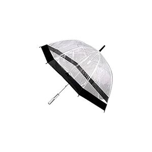 ENTRE TEMPS - DI284 - Parapluie Dôme Parapluie canne - 90 cm - Blanc/Rose/Noir/Violet - Coloris Aléatoire
