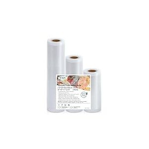 YISH Rouleau Sous Vide Alimentaire?3 Rouleaux 15/20/28 x 300cm Sac Sous Vide Alimentaire, Sachet Sous Vide Alimentaire Sans BPA, Film Sous Vide Alimentaire Convient à Tous les Machine Sous Vide