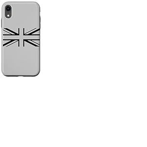 Drapeau Union Jack Noir Grande-Bretagne Angleterre Coque pour iPhone XR