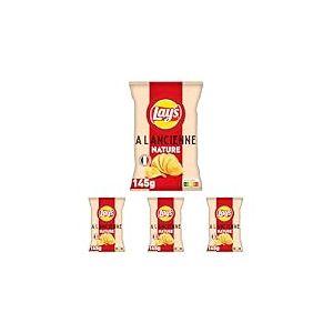Lay's Chips à L'Ancienne Nature 145 g (L'emballage peut varier) (Lot de 4)