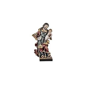 DRW Figurine de Saint Joseph avec Enfant en r&eacute;sine Peinte &agrave; la Main Style Mouvement 40 cm