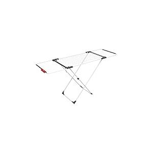 Vileda – Aluminium/Acier/Zinc, Séchoir à linge Surprise – Étendoir à linge avec des ailes extensibles – Avec une capacité de séchage de 20 m, pour Vêtement
