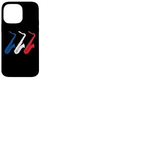 Saxophone Drapeau Français Musique De France Sax Cadeau Coque pour iPhone 14 Pro Max