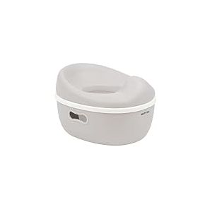Nattou Potty Pot Évolutif 3 en 1 pour Bébé, Pot + Tabouret + Siège de Toilette pour Enfants, Apprentissage Facile de la Propreté, De 18 mois à 4 ans environ, Vegan, Care, Plastique, Beige clair