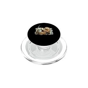 Loutre Café - Mammifère Marin Loutre PopSockets PopGrip pour MagSafe