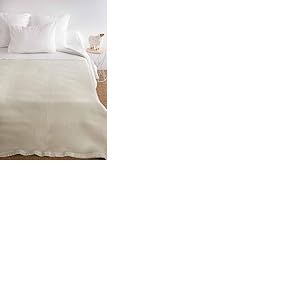 Couverture Volta en Laine Woolmark, 180cm x 240cm Taille, Naturel