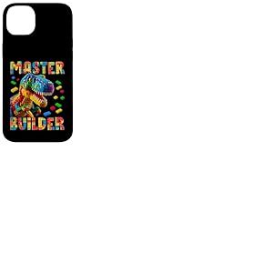 Master Builder Bricks Blocks Play Toys T-Rex Dinosaur Coque pour iPhone 14 Plus
