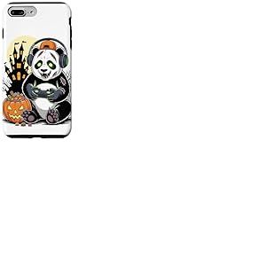Halloween Zombie Panda Gamer Château Hanté Video Gaming Coque pour iPhone 7 Plus/8 Plus