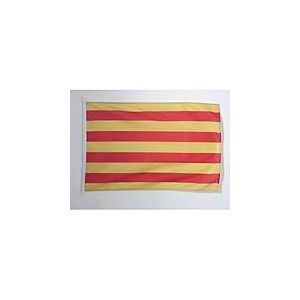 AZ FLAG - Drapeau Catalogne Spécial Extérieur - 150x90 cm - Drapeau Catalan En Maille Bloquée Avec Anneaux Plastiques Intégrés - 170g