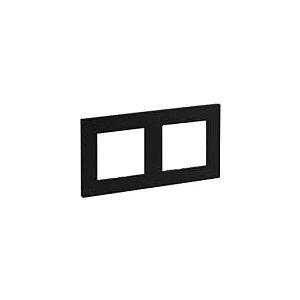 Cadre de finition double noir Niloe Step encastr&eacute;