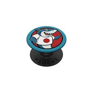 Japon Drapeau Requin dr&ocirc;le Japonais PopSockets PopGrip Adh&eacute;sif