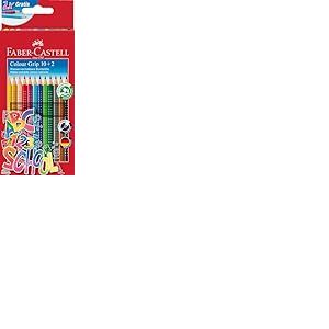 Faber-Castell 201585 - Set de crayons de couleur, 12 pièces, aquarellables, incassables, pour enfants et adultes