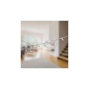 BRILONER - Système de rail Luxtrail set complet, 4x spots LED, 2x suspensions LED réglables en hauteur, forme L, lampes, système de rail lumineux pour plafond, rail pour spots, plafonnier, 3m, blanc