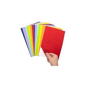Baker Ross AX952 Feuilles en feutrine auto-adhésif aux couleurs arc-en-ciel - Paquet de 20, fournitures d'art colorées pour les activités de création artisanale des enfants