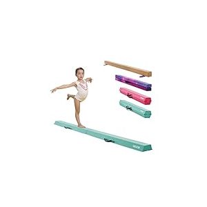 VEVOR Poutre Gymnastique Pliable pour Enfant, 235 cm, Poutre d'&eacute;quilibre antid&eacute;rapante, Support Stable 90,7 kg, &eacute;quipement d'entra&icirc;nement en Mousse EVA pour Maison, avec Sac de Transport, Vert Menthe