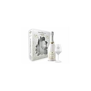 SANT'ORSOLA ICE Vin Demisec Petillant Italien avec verre dans une boîte cadeau - 1 Bouteille x 75 cl (Lot de 6)