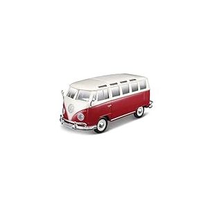 Maisto - Van Combi Volkswagen - V&eacute;hicule Miniature &agrave; l'&eacute;chelle 1:24 - Jouet pour Enfant &agrave; Monter soi-m&ecirc;me - avec Portes et Capot ouvrants - &agrave; Colelctionner d&egrave;s 5 Ans