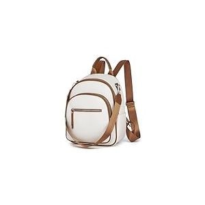 Miss Lulu Sac à Dos Femme Imperméable Léger en Cuir PU - Sacs à main portés dos Polyvalent femme - Parfait pour Bureau, Campus et Vie Quotidienne