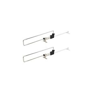 Amig - Porte-cintres Extensible pour Le Rangement des vêtements dans Les armoires ou Dressing | Dimensions : 350 mm | Matériau : Acier - argenté (Lot de 2)