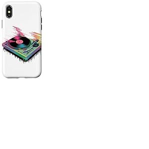 Glitch Art Platine Disque Vinyle Musique Coque pour iPhone X/XS