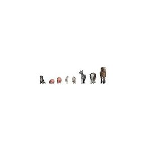 NOCH N Figurines Animaux de la Ferme, Figurines de modèles détaillées pour la Voie N, parfaites pour Les dioramas et Les Trains Miniatures