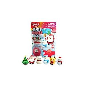 Zimpli Kids Large Santa Surprise Bath Bomb, 6 Surprise Christmas Themed Toys to Collect in Total, One Per Bath Bomb, Gift for Kids, Xmas Present for Children, Pocket Money Stocking Filler Toys