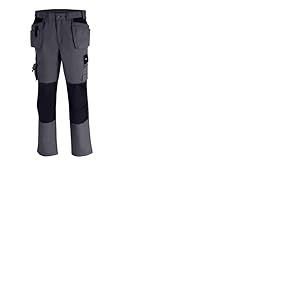 teXXor 4317-90 Panama Canvas Pantalon de travail, Gris/noir, 90