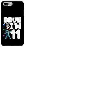 Bruh I'm 11 Dabbing Astronaute Galaxie 11 ans Anniversaire Coque pour iPhone 7 Plus/8 Plus