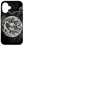 Graphique esthétique du Dragon et du Tigre Yin et Yang Coque pour iPhone 16