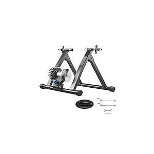 VEVOR Support d'Entra&icirc;nement pour V&eacute;lo Int&eacute;rieur Roues 66-73,7 cm et 700C, Base d&rsquo;Entra&icirc;nement &agrave; Fluide, Simulateur de V&eacute;lo Pliable, avec Broche &agrave; D&eacute;gagement Rapide, pour V&eacute;lo de Route, Noir