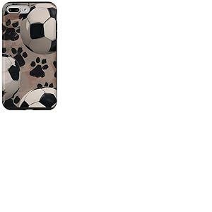 Footie Fan Football Motif Love Game Match of Football Marron Coque pour iPhone 7 Plus/8 Plus