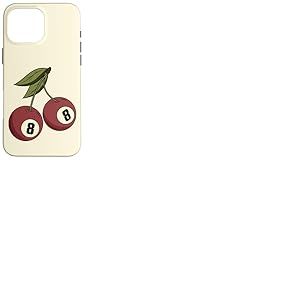Minimalist Cherry Ball Cherry Ball 8 Ball Cherry Billard Love Coque pour iPhone 16 Pro Max