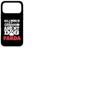 Nom du Chien Panda All in Need is Coffee My Dog Named Panda Coque pour iPhone 17 Pro Max