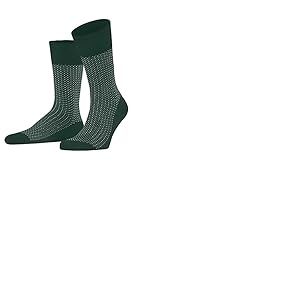 FALKE Uptown Tie M So coton fantaisie 1 paire, Chaussettes Homme, Vert Hunter Green 7441, 41-42