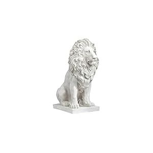 Design Toscano Lion de Florence Sentinel Statue d'Animal, 71 cm, polyrésine, pierre antique