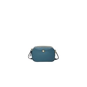 Fossil Logan Sac &agrave; main en cuir ou nylon pour femme, bleu marine, Small