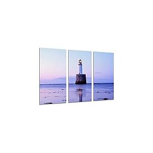 Cuadros Camara Tableau Moderne Photographique, Impression sur Bois, Phare sur la mer, Paysage sur la mer, 97 x 62 cm, ref. 26486